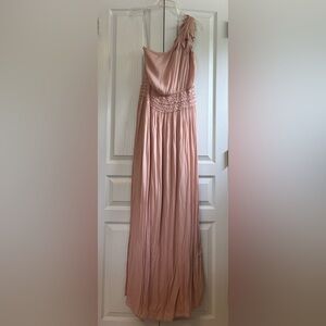 Halston one shoulder gown